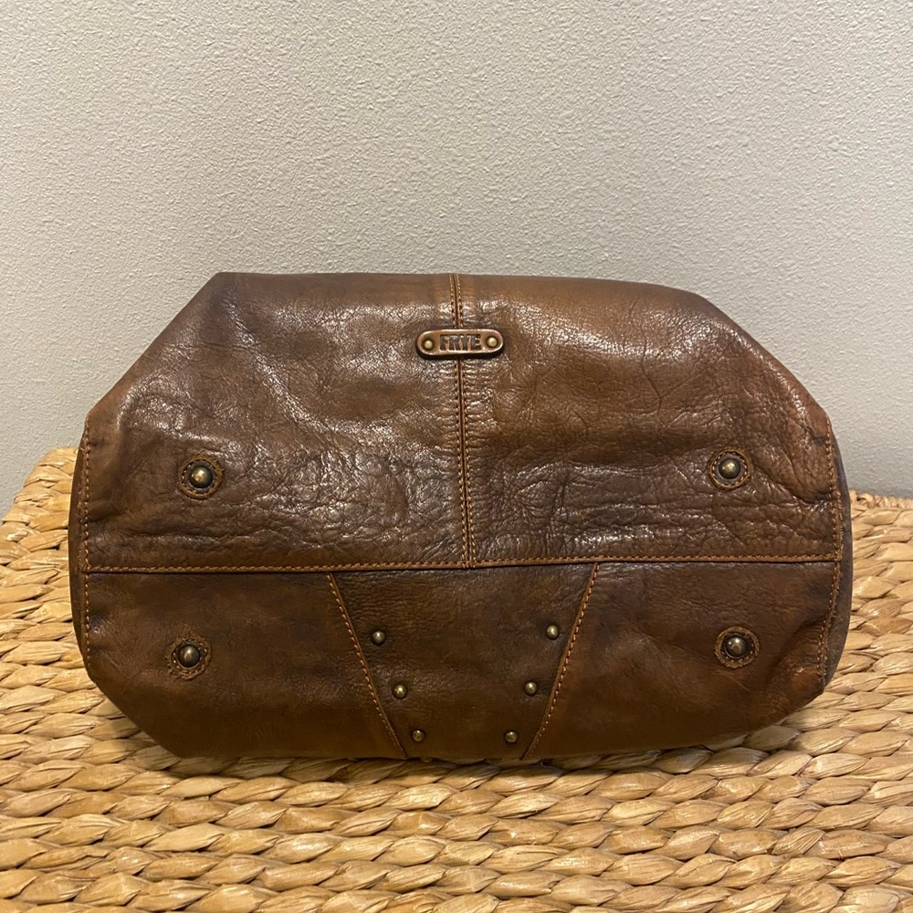 Frye Rich Brown Leather Studded Shoulder Bag - Picture 5 of 11